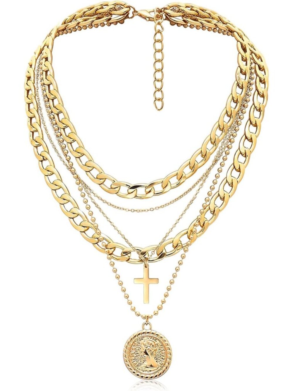 Trendy Layered Necklaces for Women - Retro Coin Pendant Jewelry, Chic Accessory